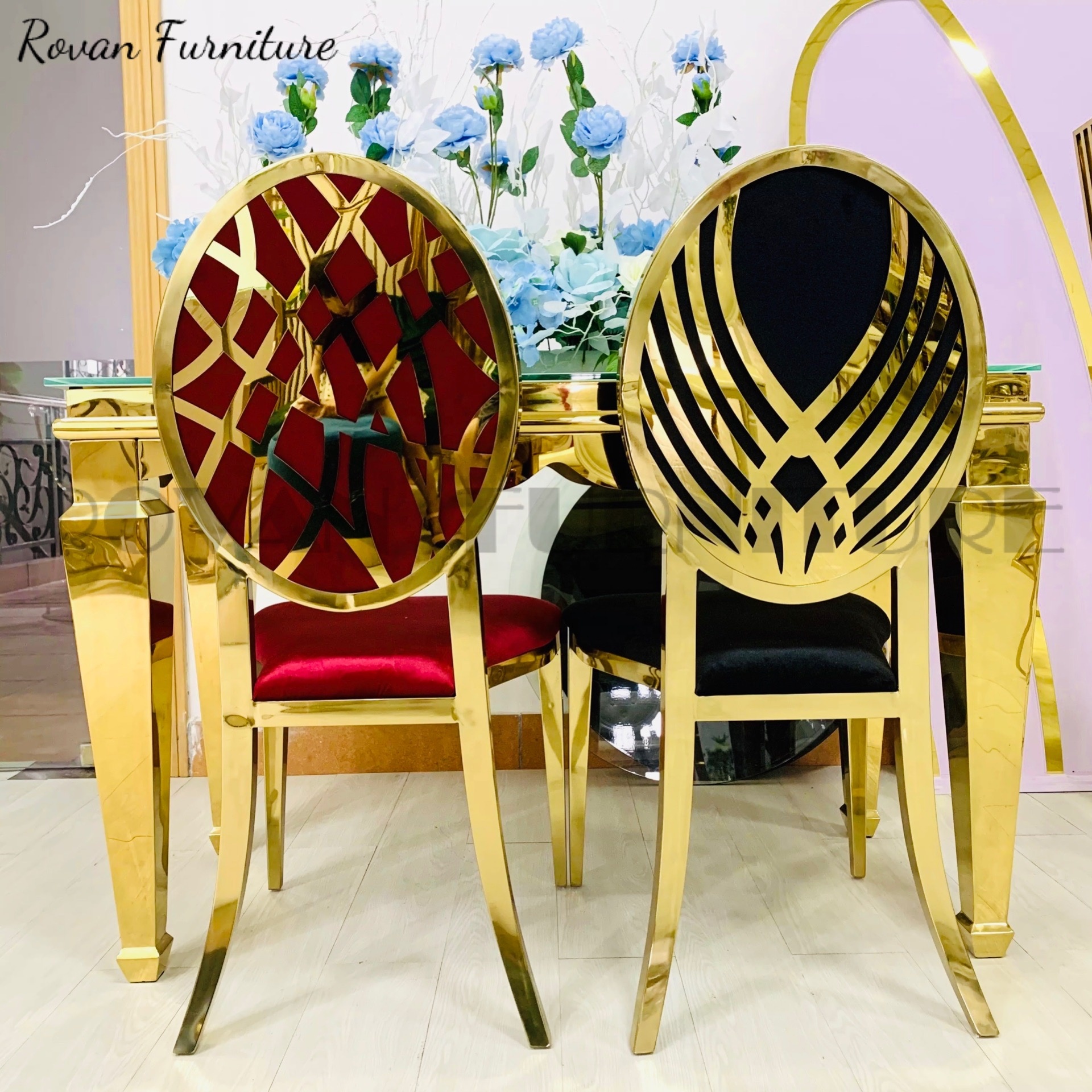 Luxury gold wedding chair Factory wholesale banquet wedding gold