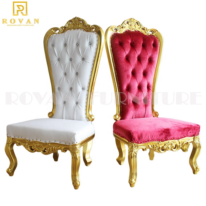 Wedding chairs for bride and groom wood sofa chair royal high back king