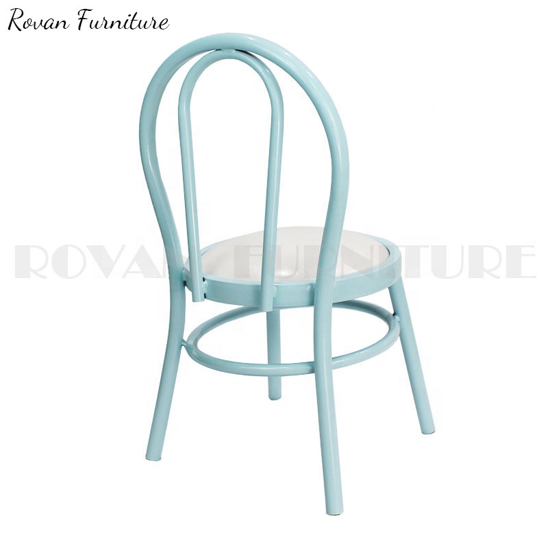 Metal iron thonet chair with pu leather cushion child party and event for kids dining