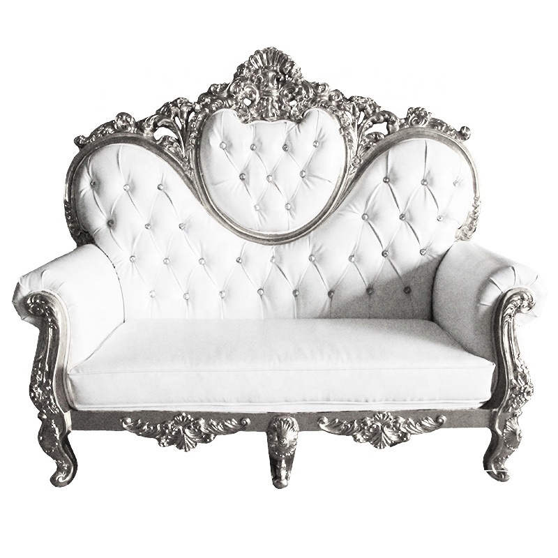 Royal Queen King throne chair rental cheaper bride and groom chair for wedding white king throne bridal chair
