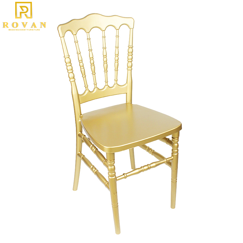 Transparent modern stacking plastic napoleon chair tiffany gold resin chiavari chair acrylic for wedding