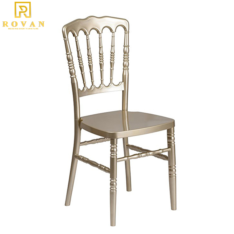 Transparent modern stacking plastic napoleon chair tiffany gold resin chiavari chair acrylic for wedding
