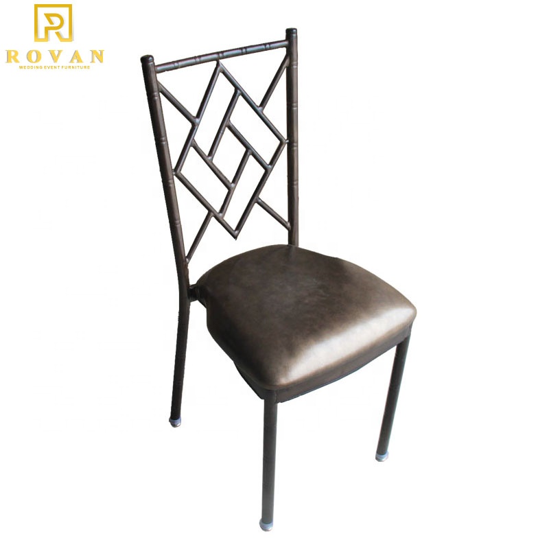 Modern wholesale metal iron party chairs event dining chair for royal wedding and banquet