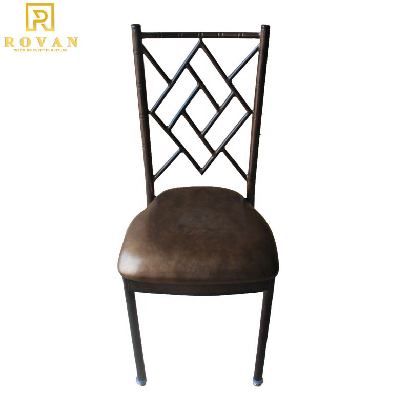 Modern wholesale metal iron party chairs event dining chair for royal wedding and banquet