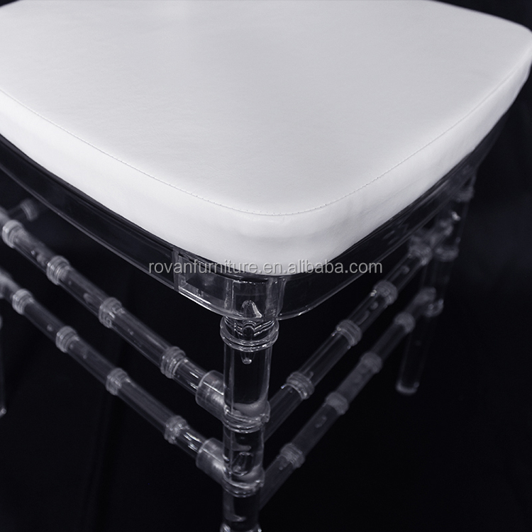 Rovan furniture wholesale cheaper wedding and event acrylic chair clear transparent round back rentals resin phoenix chair