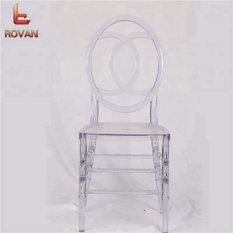 wholesale resin wedding Cheaper clear acrylic channel chair polycarbonate phoenix chairs rental stacking royal chair for wedding