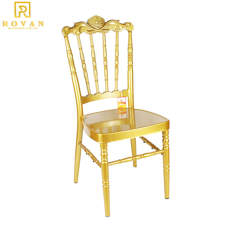 China Metal Stackable Gold Wedding Chiavari Chair Chiavari Used Wedding for Sale