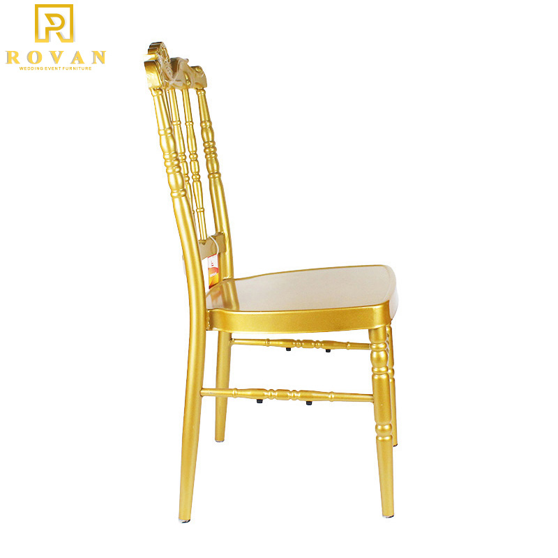 China Metal Stackable Gold Wedding Chiavari Chair Chiavari Used Wedding for Sale