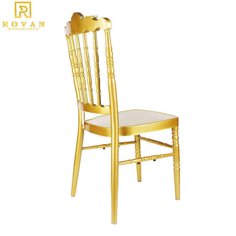China Metal Stackable Gold Wedding Chiavari Chair Chiavari Used Wedding for Sale