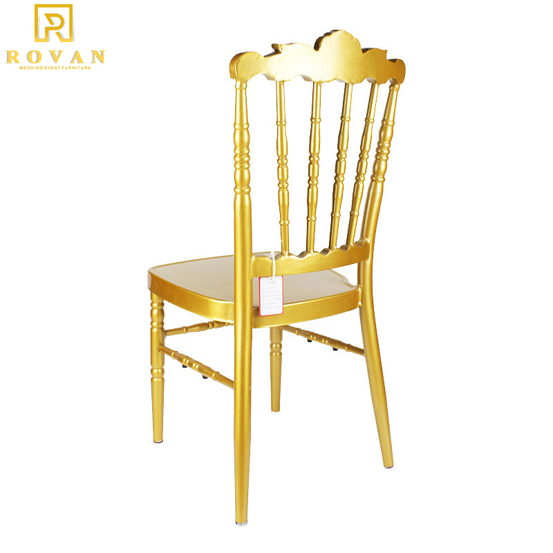 China Metal Stackable Gold Wedding Chiavari Chair Chiavari Used Wedding for Sale