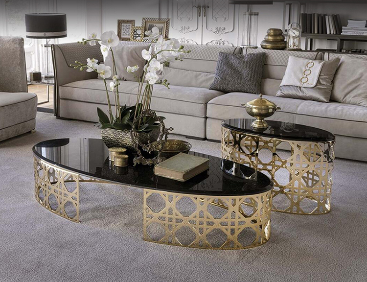 latest design Modern style light luxury marble tabletop marble coffee table