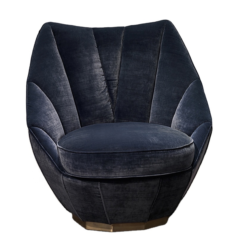 High quality luxury modern living room furniture comfortable leather lounge leisure chair
