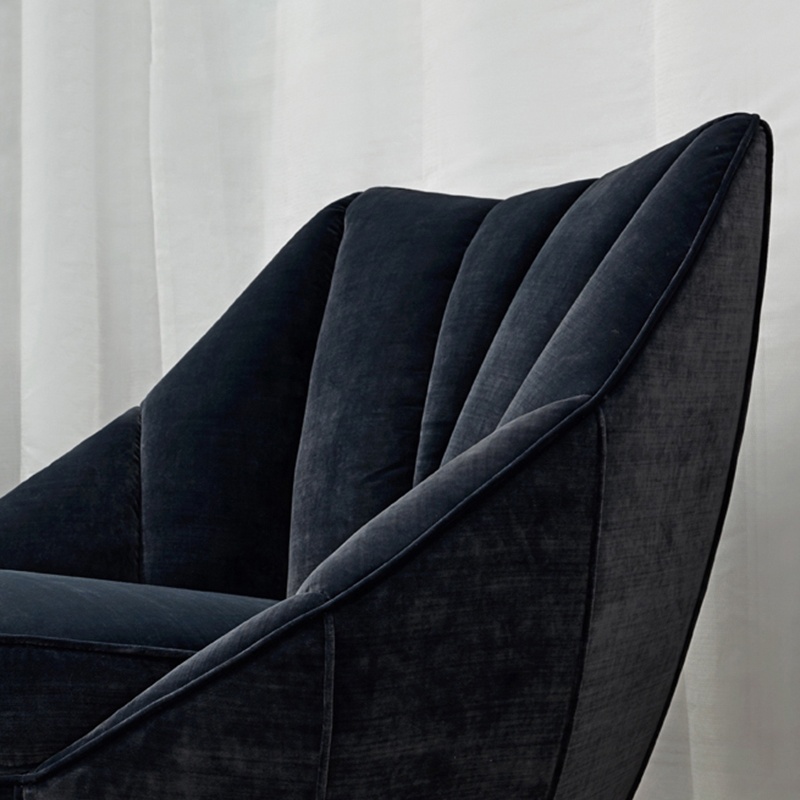 High quality luxury modern living room furniture comfortable leather lounge leisure chair