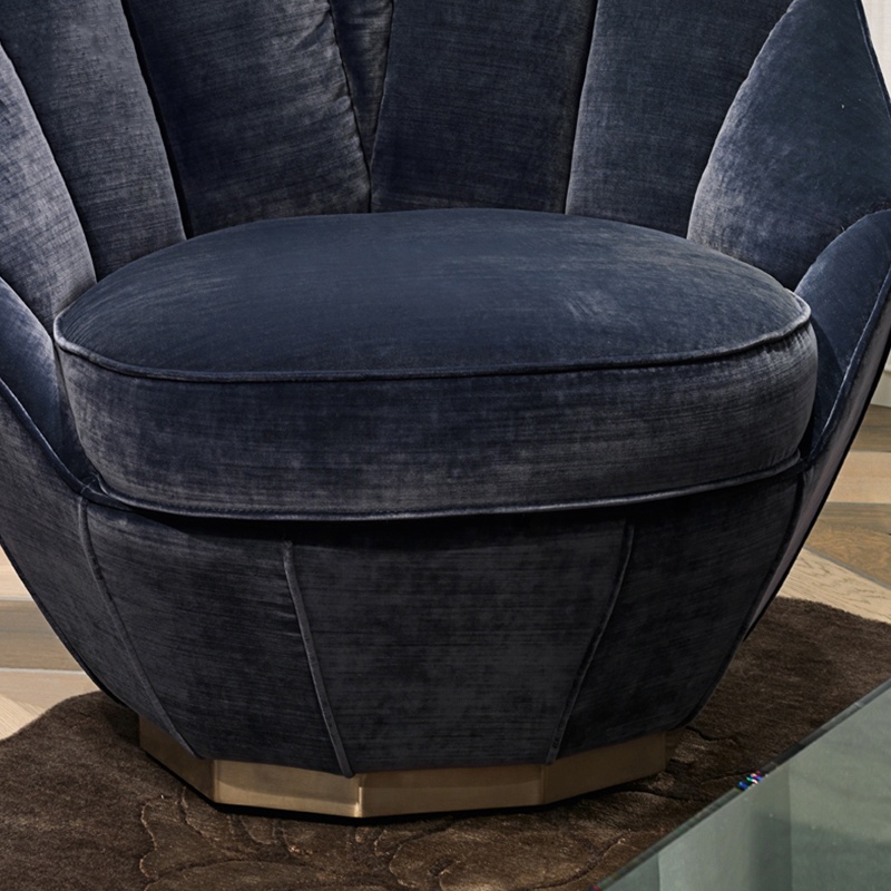 High quality luxury modern living room furniture comfortable leather lounge leisure chair