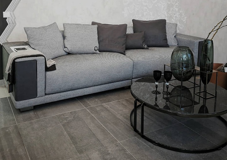 Italian style modern luxury living room furniture comfortable high quality fabric sofa