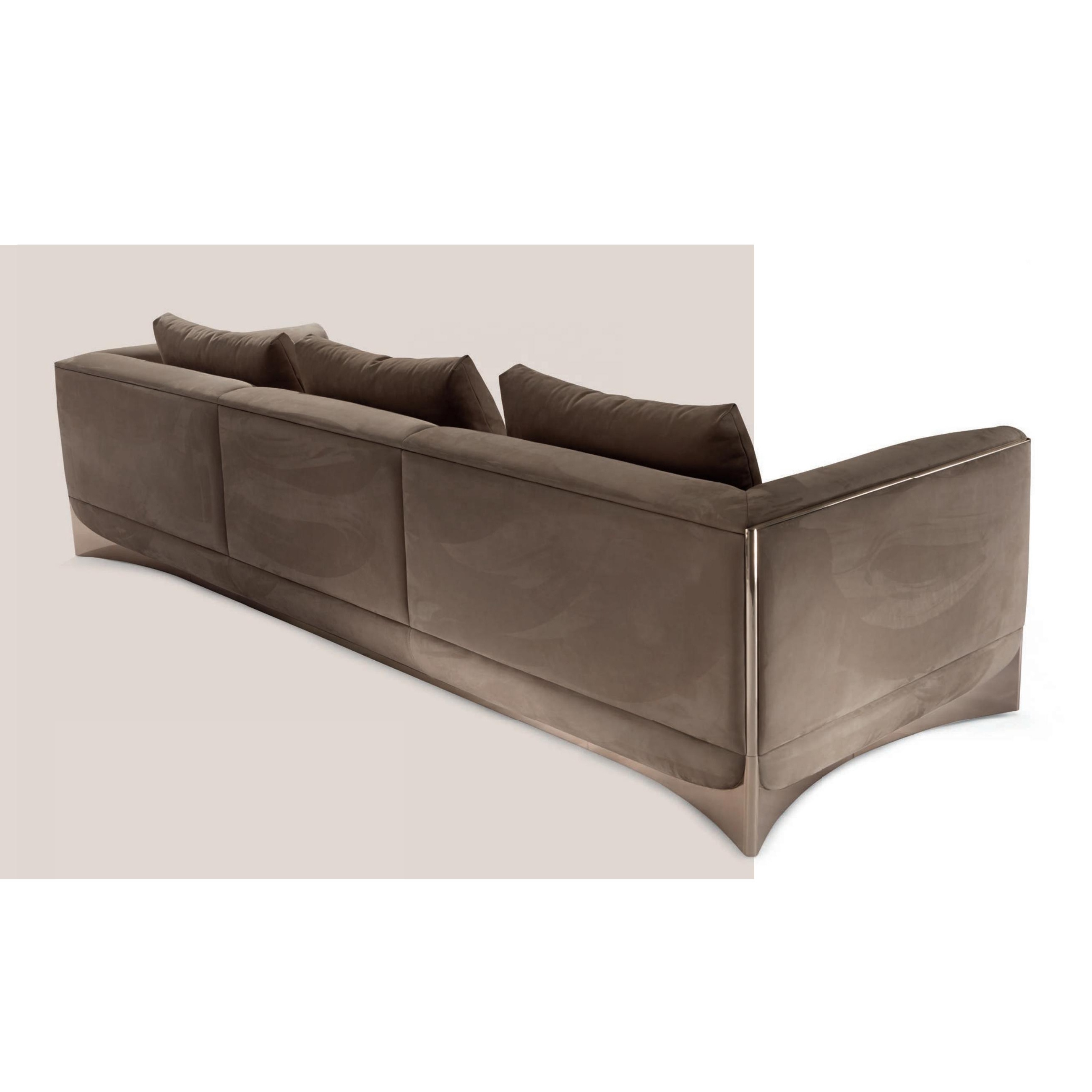 Solid wood inner frame high density composite sponge living room sofa with metal leg