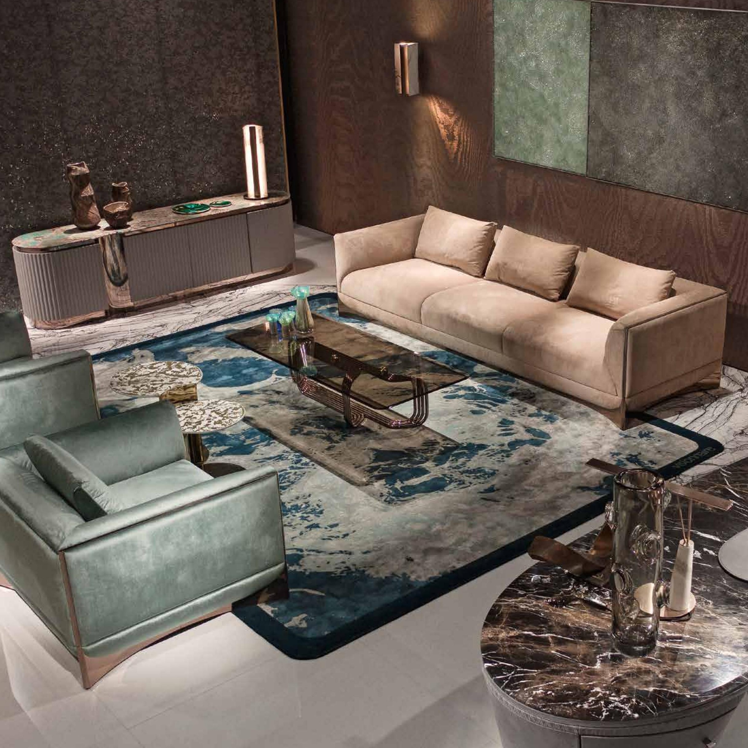 Solid wood inner frame high density composite sponge living room sofa with metal leg
