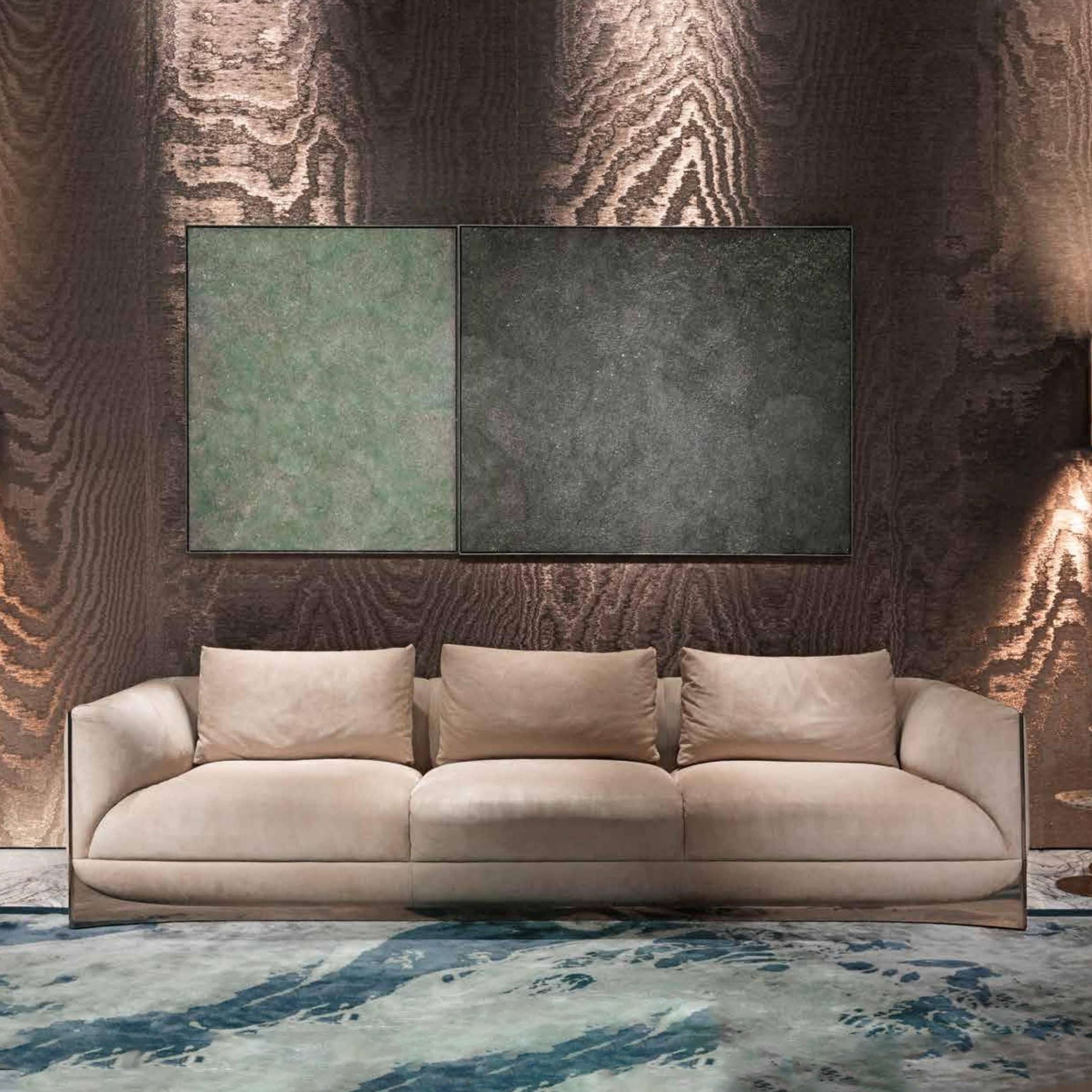 Solid wood inner frame high density composite sponge living room sofa with metal leg