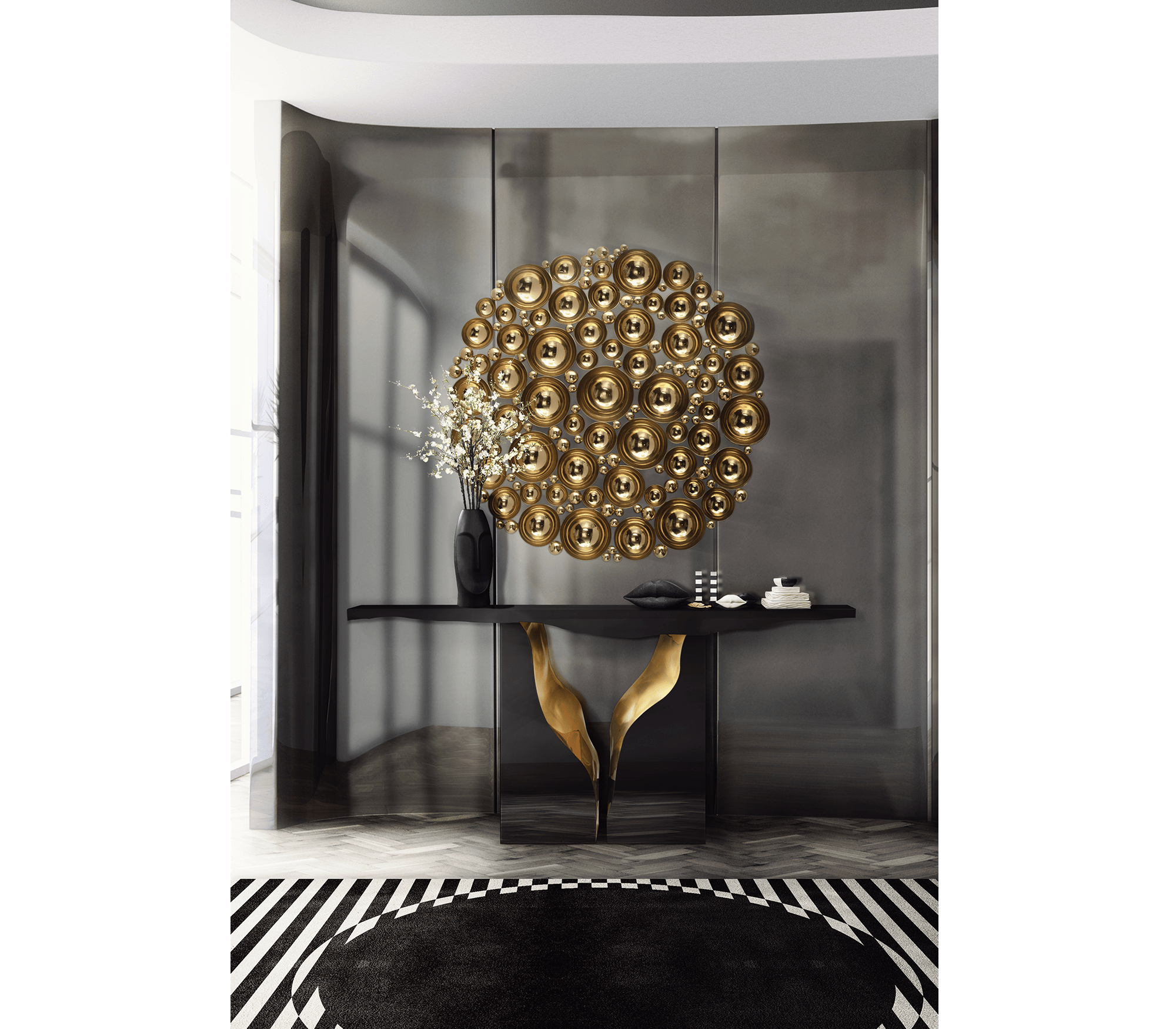Popular Hallway Table Furniture Designer Luxury Brand Royal Console Table For Home Decoration
