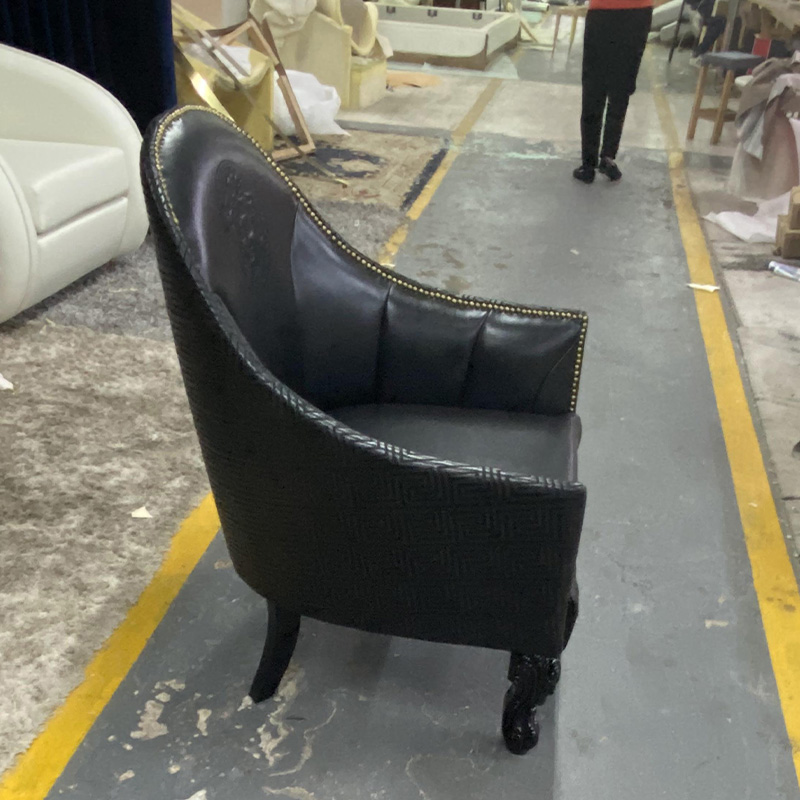 The newest Italian luxurious microfiber leather leisure chair for living room