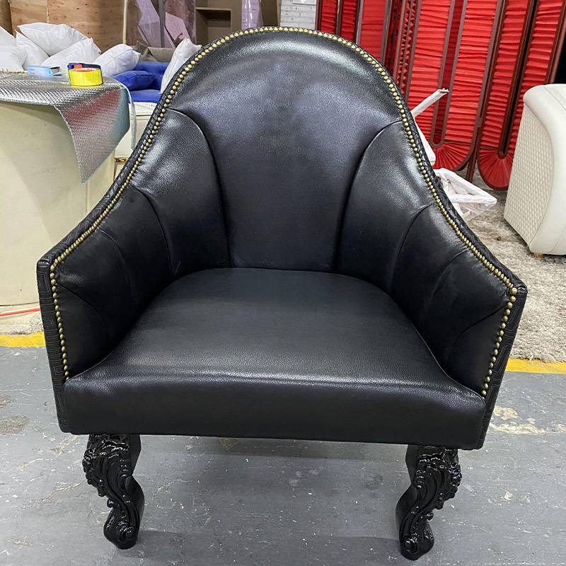 The newest Italian luxurious microfiber leather leisure chair for living room
