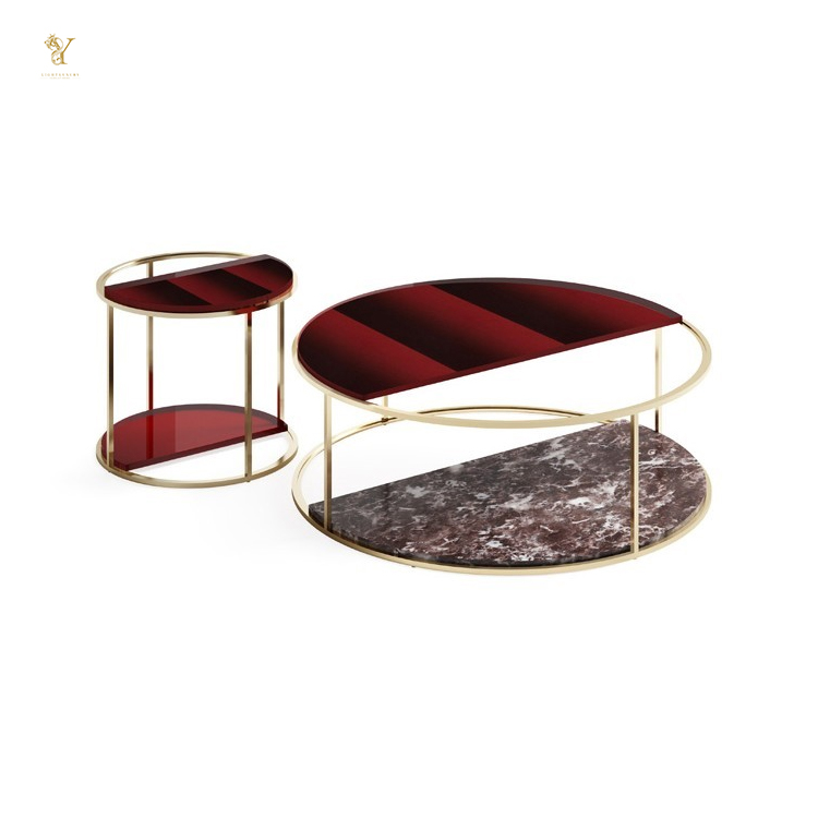 New Arrival Coffee Table Living Room Furniture Tea Table With Stainless Steel