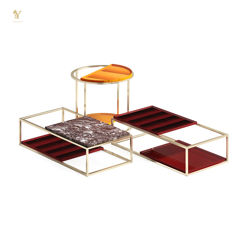 New Arrival Coffee Table Living Room Furniture Tea Table With Stainless Steel