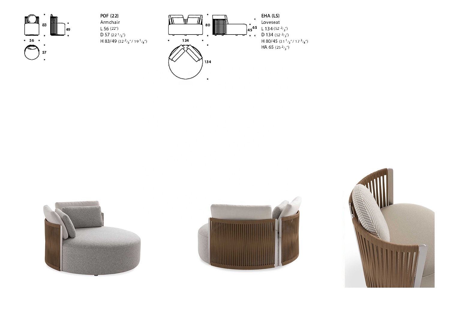 Chair Seater Living Room Luxury Seat Round Morden Fabric Bedroom Nordic Comfyl Loveseats Single Sofa