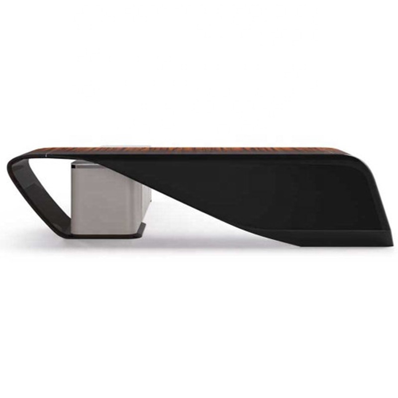High quality popular minimalist new design leatherette burl tabletop office table