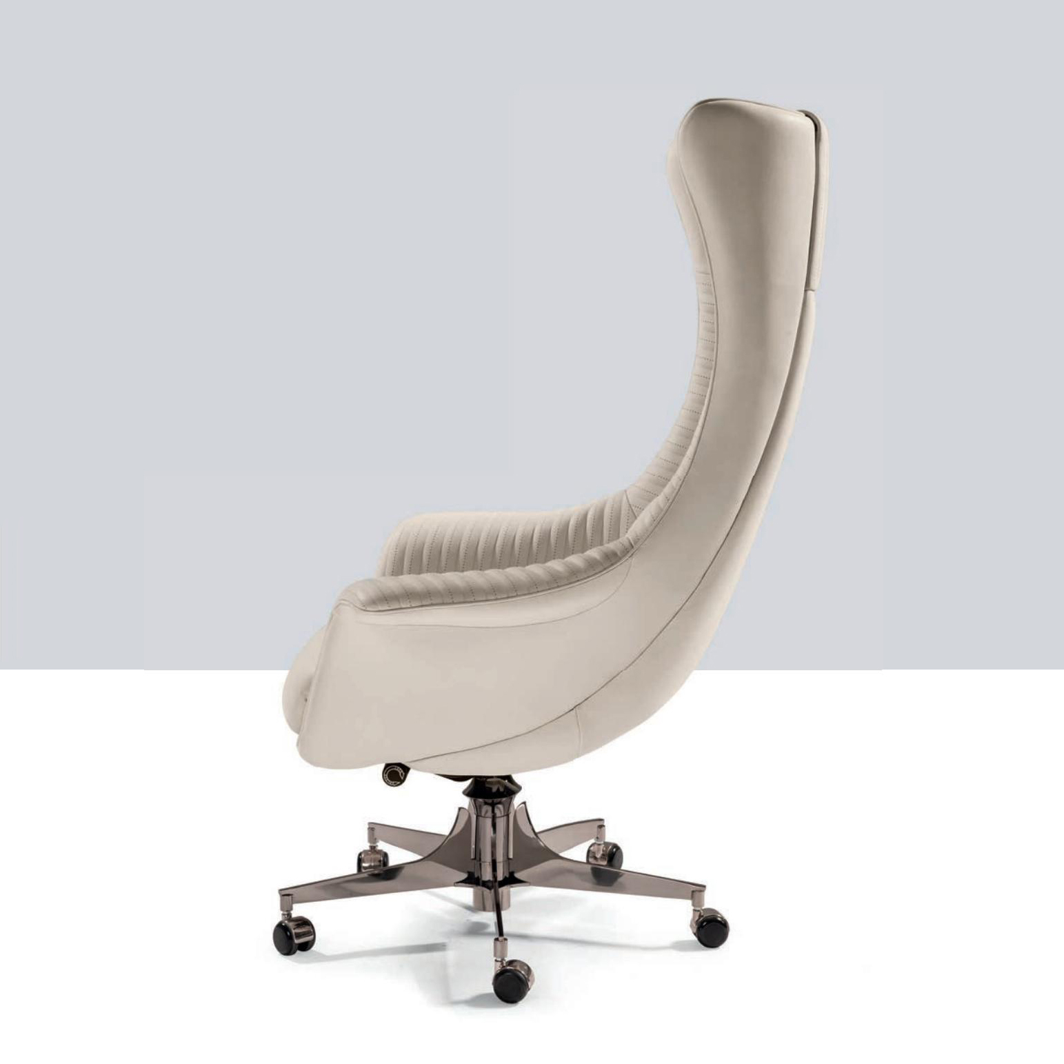 Custom Modern Comfortable White Fabric High Backrest Revolving Luxury Boss Executive Office Chair