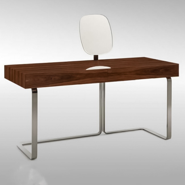 Modern Simple Design Bedroom Wooden White Dresser Table With Mirror And Round Leisure Chair For Bedroom Furniture