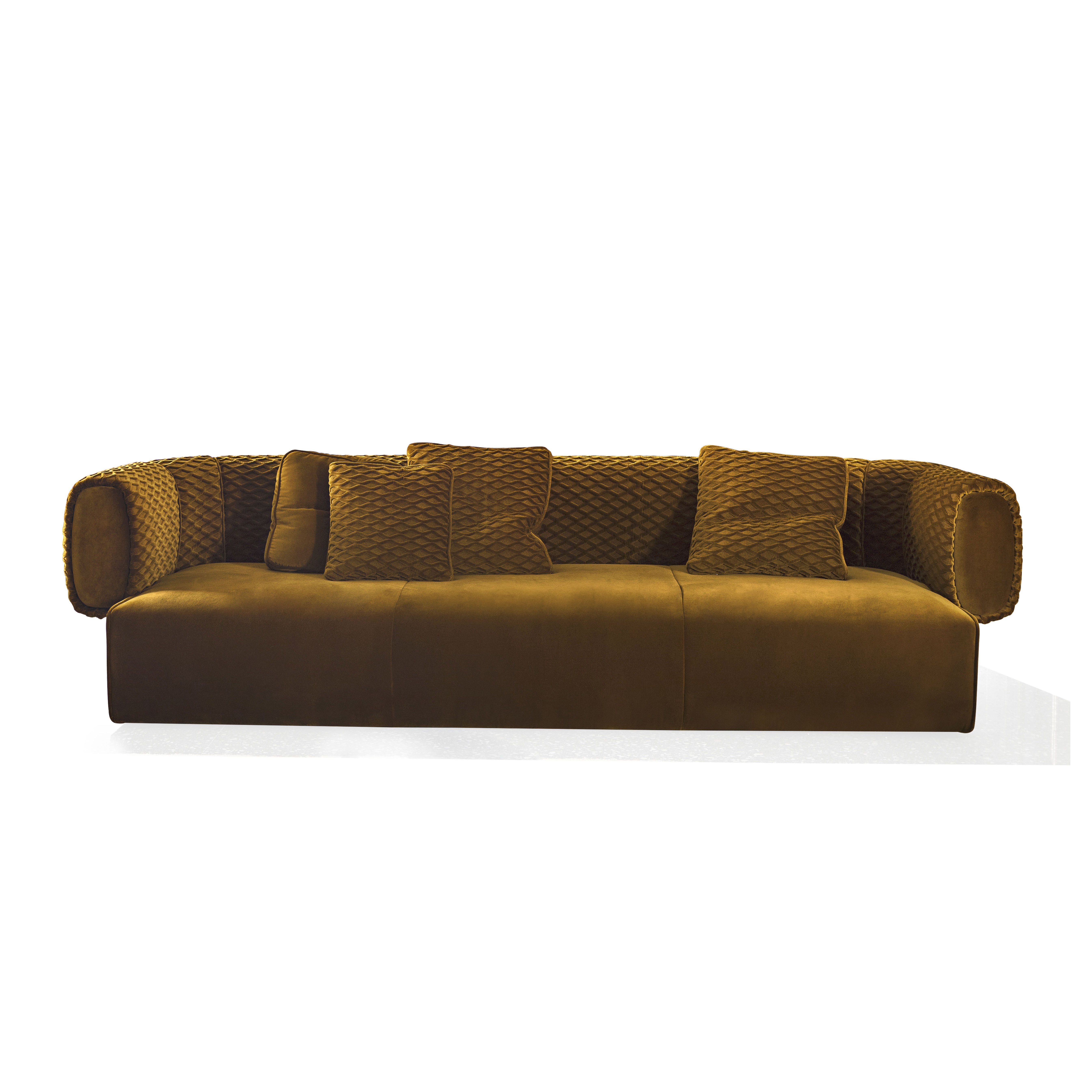 Custom Italian Luxury Style Living Room Home Furniture Sofa Matte Technology Fabric Morden Sofa Set