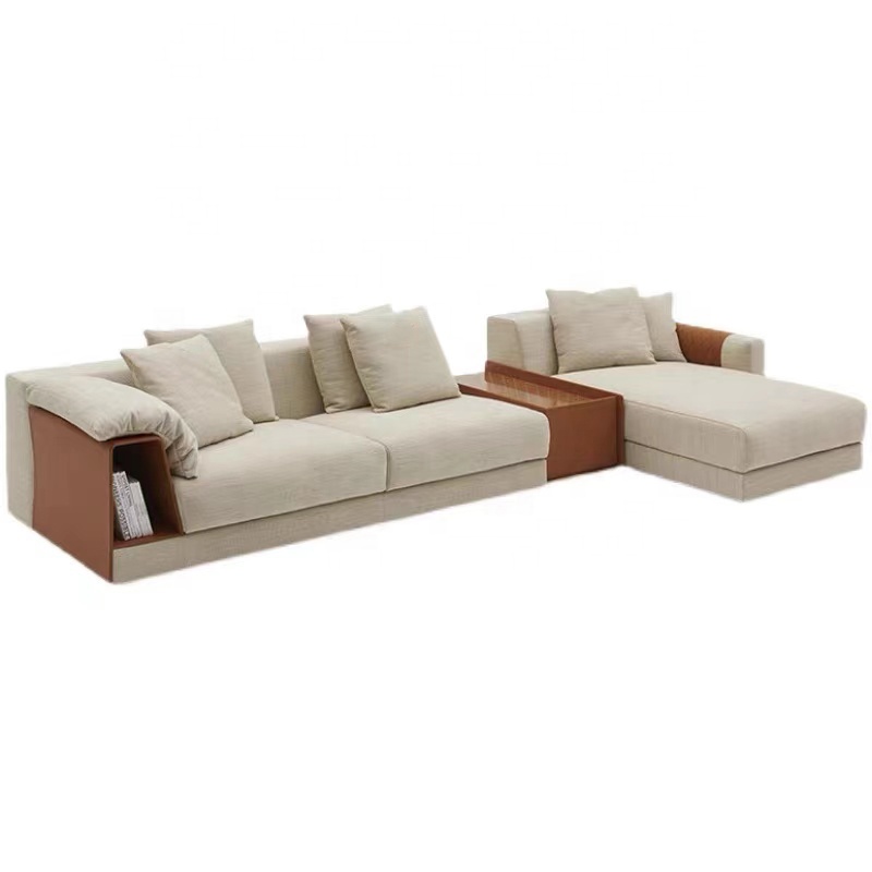 Sectional living room modern style designs luxury leatherette made sofa set furniture