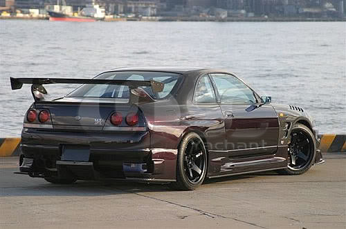Trade Assurance Carbon Fiber Rear Spoiler Fit For 95-98 R33 GTR Bee-R Style GT Rear Spoiler Wing only fit GTR Rear Spoiler Base