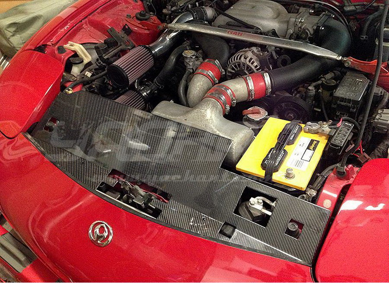 Trade Assurance Carbon Fiber Cooling Slam Radiator Panel Fit For 1992-1997 RX7 FD3S Cooling Panel