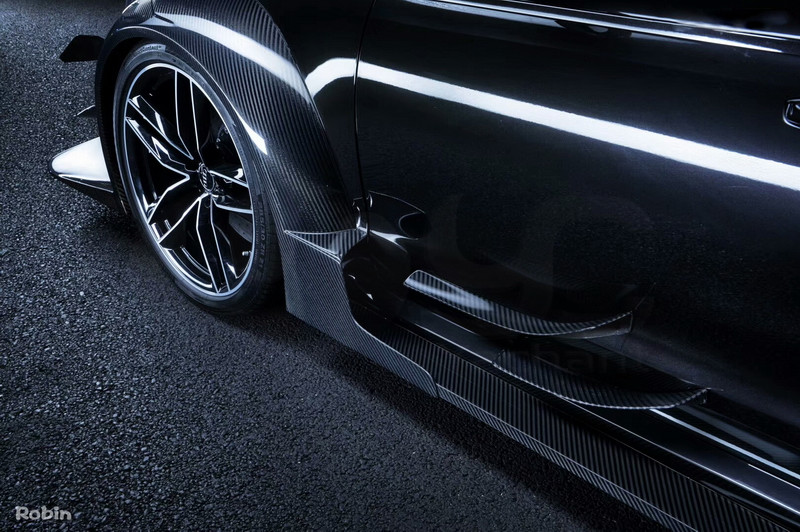 Trade Assurance Carbon Fiber Side Skirt Underboard Fit For 2015-2017 RS6 Side Skirts Underboards 4pcs