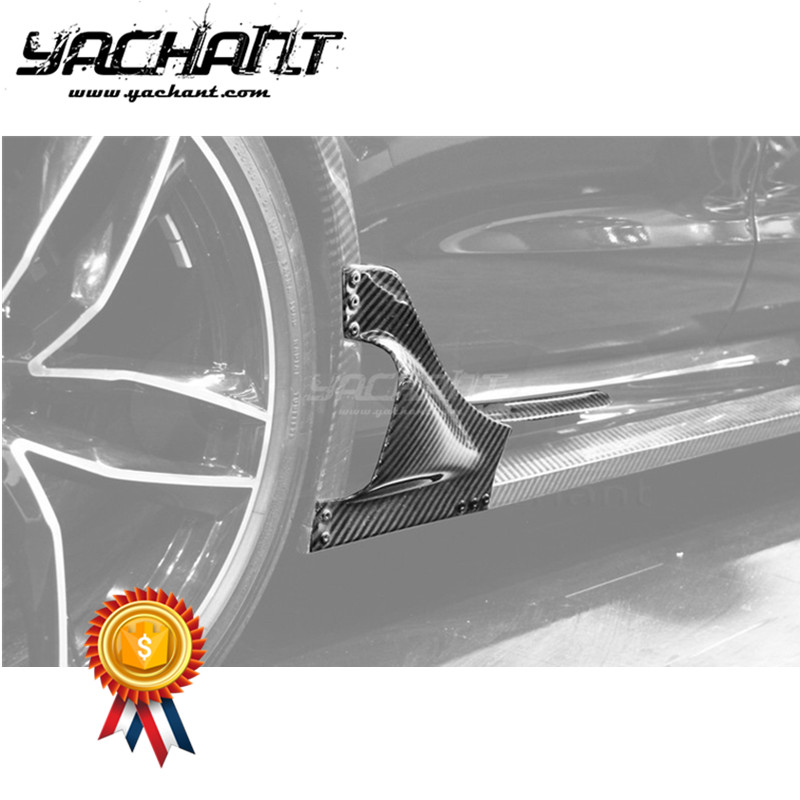 Trade Assurance Carbon Fiber Side Skirts Canards Fit For 2015-2017 RS6 Side Skirts Canards
