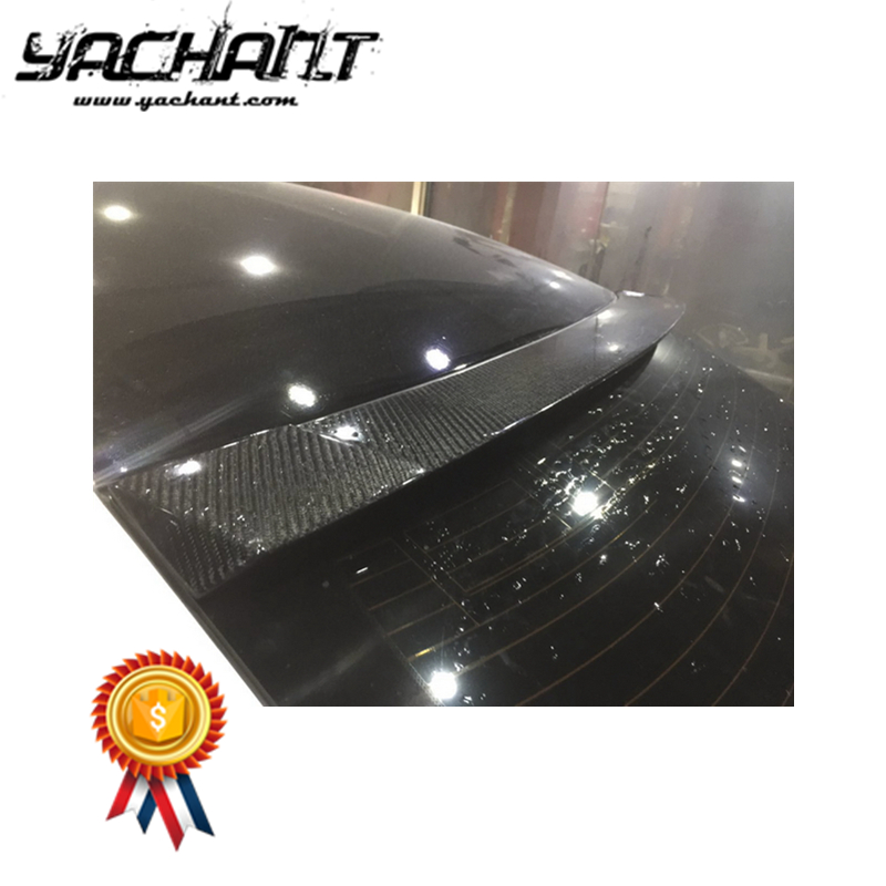 Trade Assurance Carbon Fiber Rear Roof Spoiler Fit For 2013-2019 IS F Sport Sedan YC DESIGN Style Roof Spoiler Wing