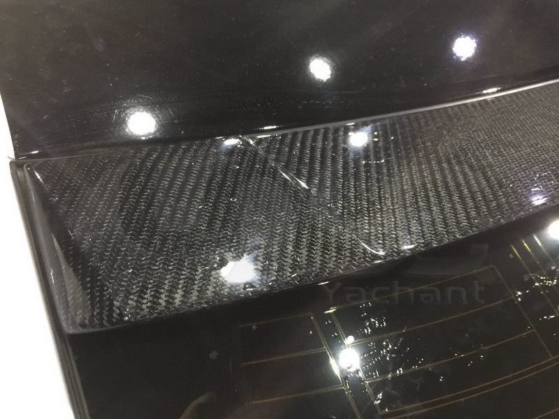 Trade Assurance Carbon Fiber Rear Roof Spoiler Fit For 2013-2019 IS F Sport Sedan YC DESIGN Style Roof Spoiler Wing