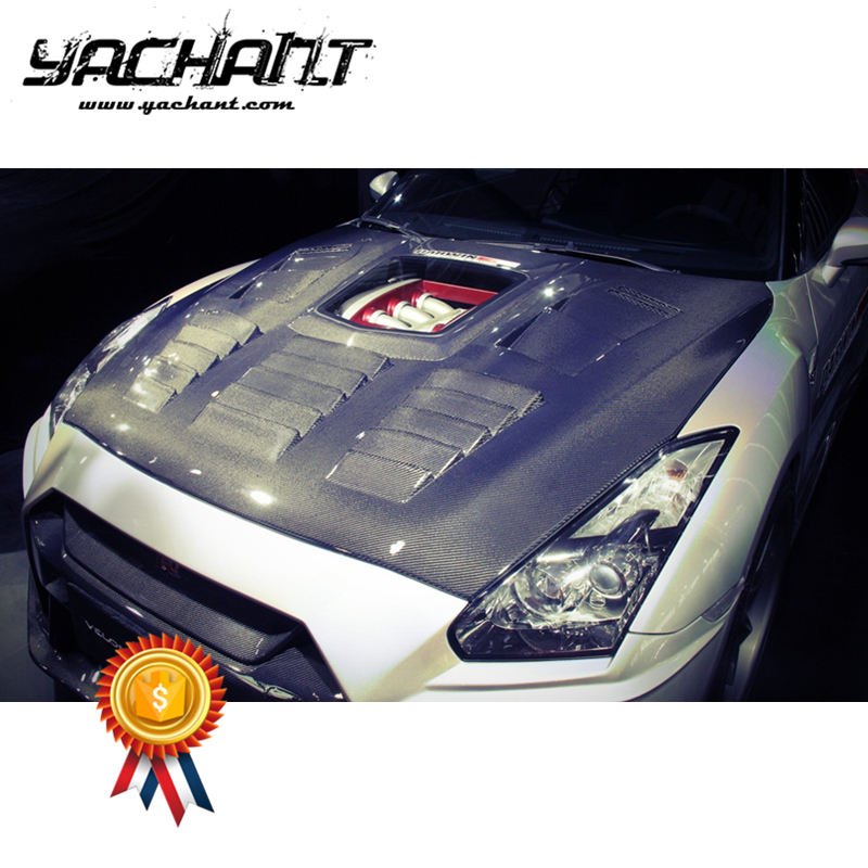 Trade Assurance Carbon Fiber Front Hood Bonnet Fit For 2008-2016 R35 GTR iMP-Performance Front Boonet Cover