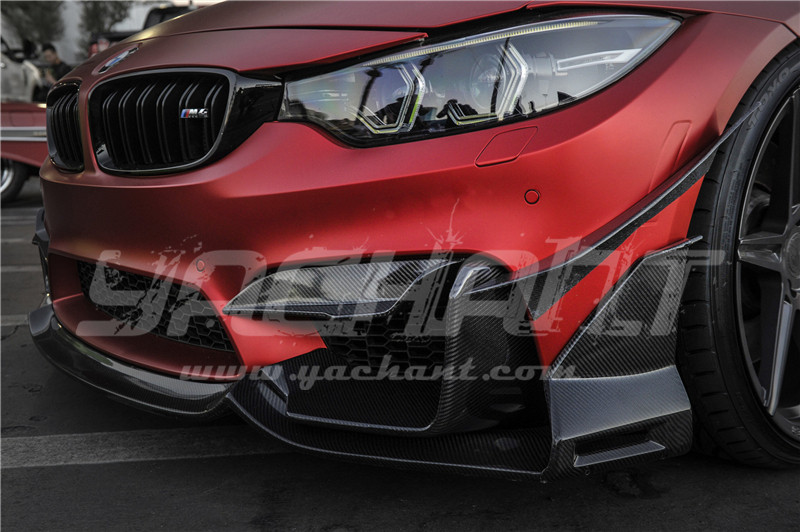 Trade Assurance Carbon Fiber Front Vents Fit For 2014-2019 F80 M3 F82 F83 M4 MAD Style Front Side Vent Lower Valence