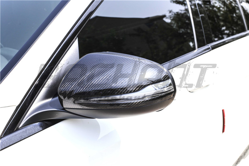Trade Assurance Dry Carbon Fiber Mirror Cover Fit For 2015-2018 MB W205 C Class & C63 Sedan YC DESIGN Style Side Mirror Frame