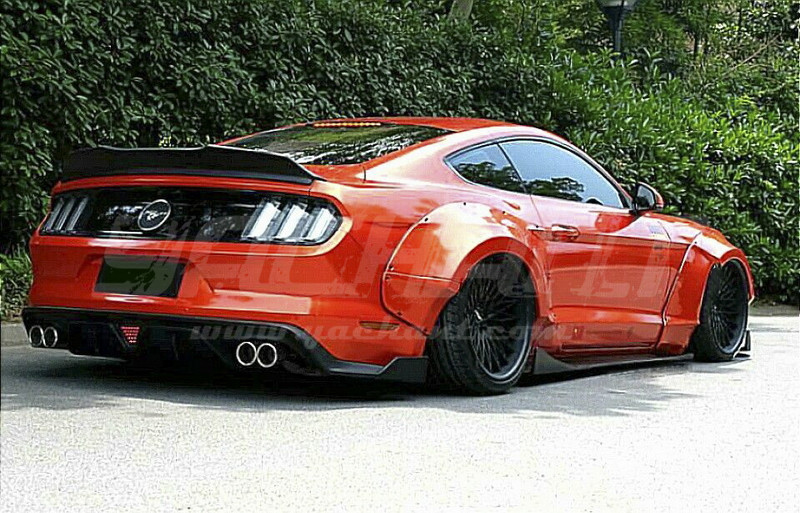 Trade Assurance Fiber Glass Wide Body Kit Fit For 2015-2017 Mustang RB DSN Style Wide Car Body Set Front Rear Lip Fender Flare