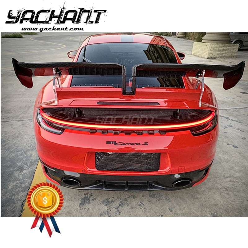 Trade Assurance Carbon Fiber Wing Fit For 2019-2021 911 992.1 Carrera & S & 4 & 4S & Sport Design TA Style GT Wing Spoiler