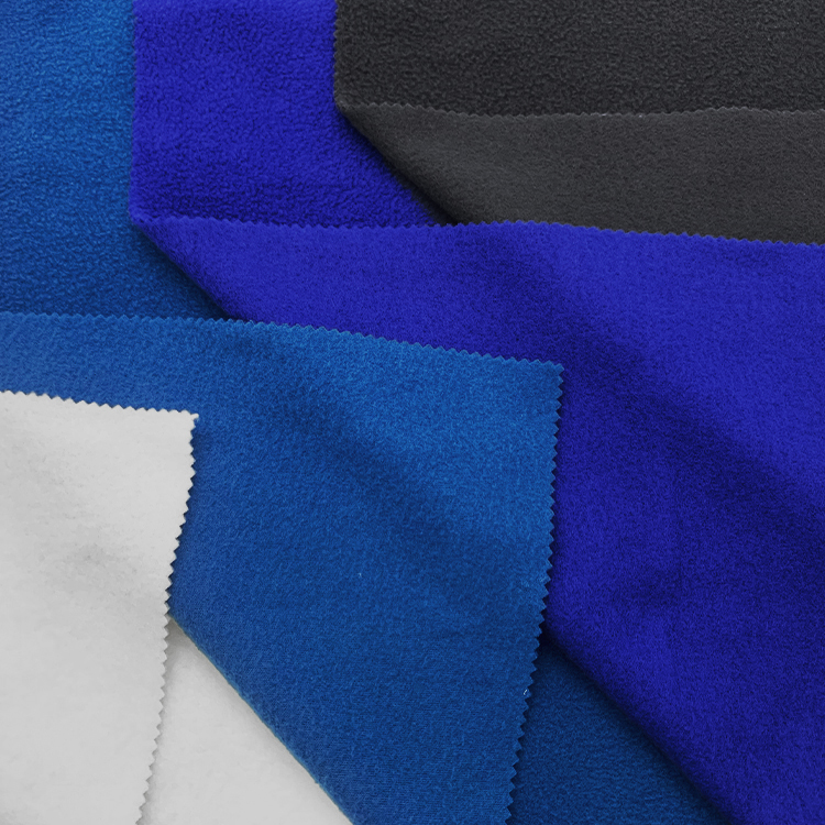 Blue Two-sided brushed Fleece