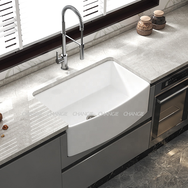 Kitchen dish washing Ceramic Sink hand basin farmhouse sink 3020A